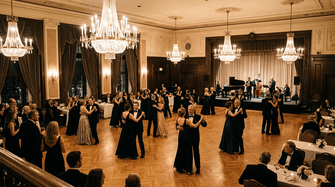 Elegant social dance event